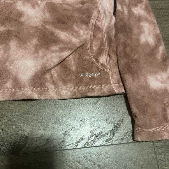 Patagonia Synchilla Micro D-Luxe Hoody Tie Dye Dusty Rose Pink M NWOT - Picture 2 of 4